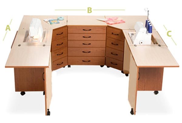 Sylvia Design Craft Sewing Table Model U2610 Sewing Furniture